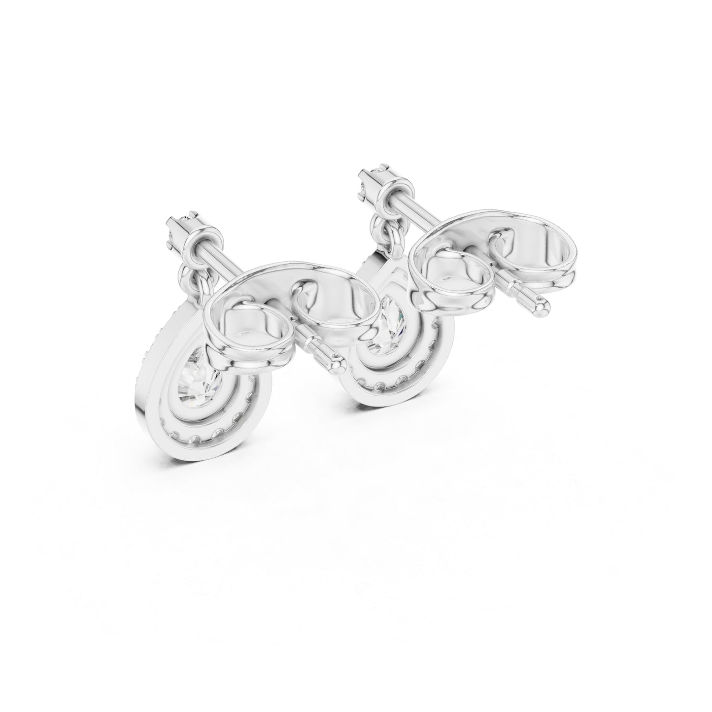 18K Yellow Gold Round & Pear Lab-Grown Diamond Engagement Earrings for Women | Pure Carat