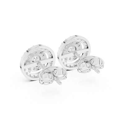 14K Yellow Gold Round Lab-Grown Diamond Engagement Earrings for Women | Pure Carat