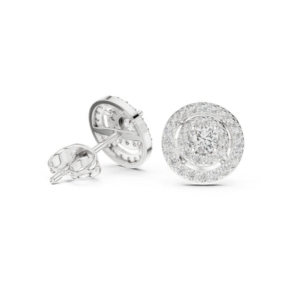 14K Yellow Gold Round Lab-Grown Diamond Engagement Earrings for Women | Pure Carat