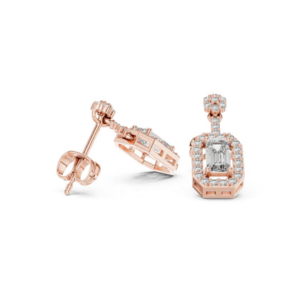 14K Yellow Gold Round & Oval Lab-Grown Diamond Engagement Earrings for Women | Pure Carat
