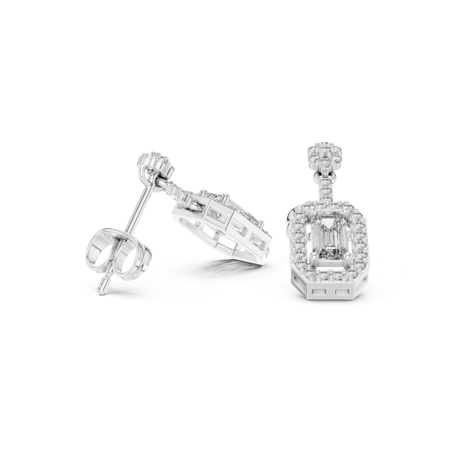 14K Yellow Gold Round & Oval Lab-Grown Diamond Engagement Earrings for Women | Pure Carat