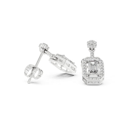 14K Yellow Gold Round & Oval Lab-Grown Diamond Engagement Earrings for Women | Pure Carat