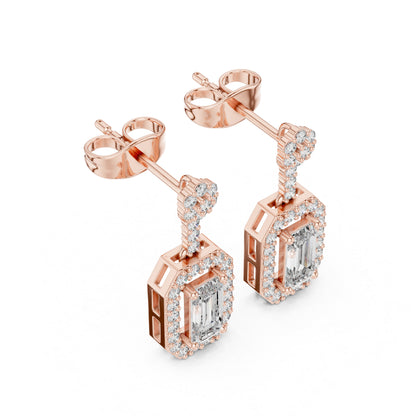 14K Yellow Gold Round & Oval Lab-Grown Diamond Engagement Earrings for Women | Pure Carat
