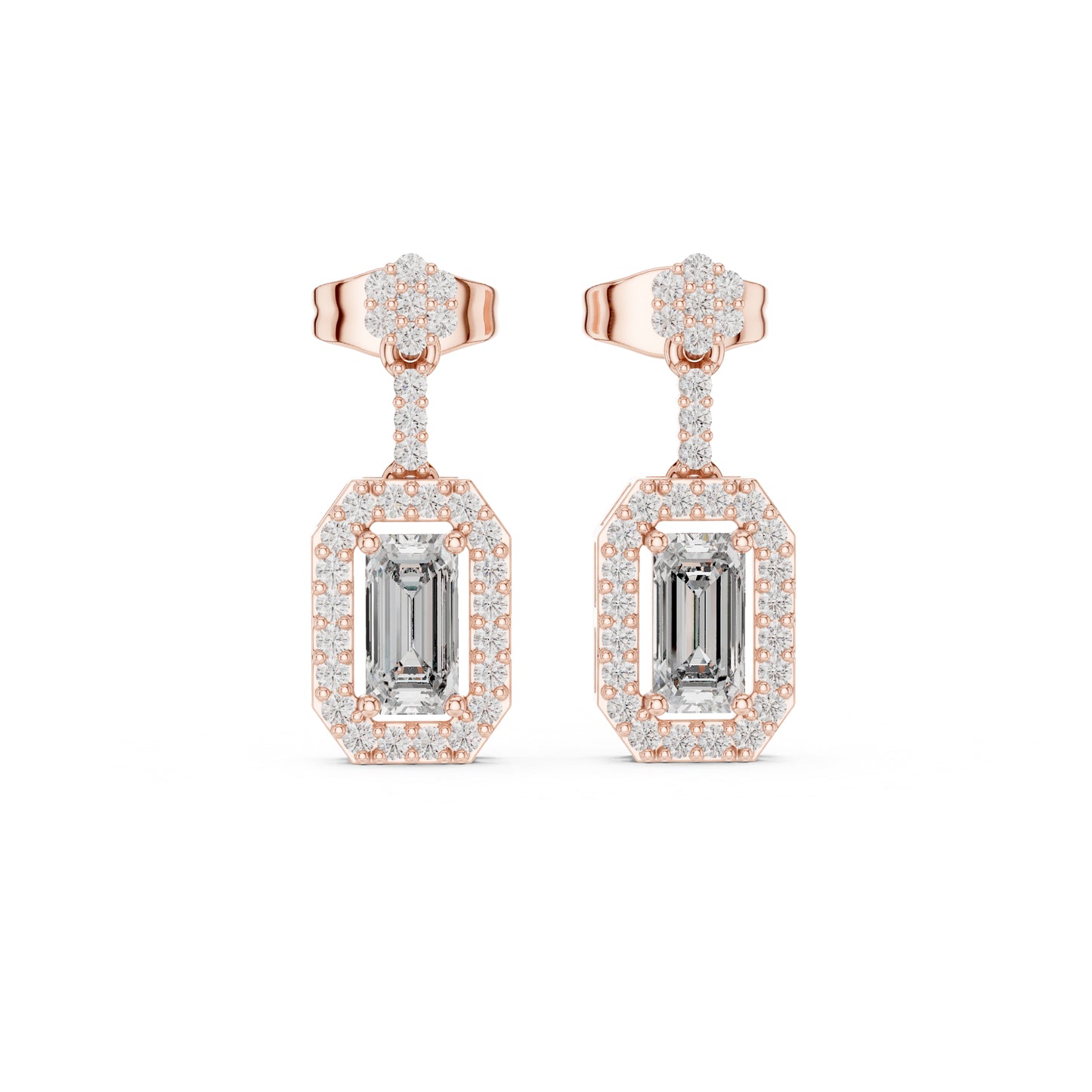 14K Yellow Gold Round & Oval Lab-Grown Diamond Engagement Earrings for Women | Pure Carat
