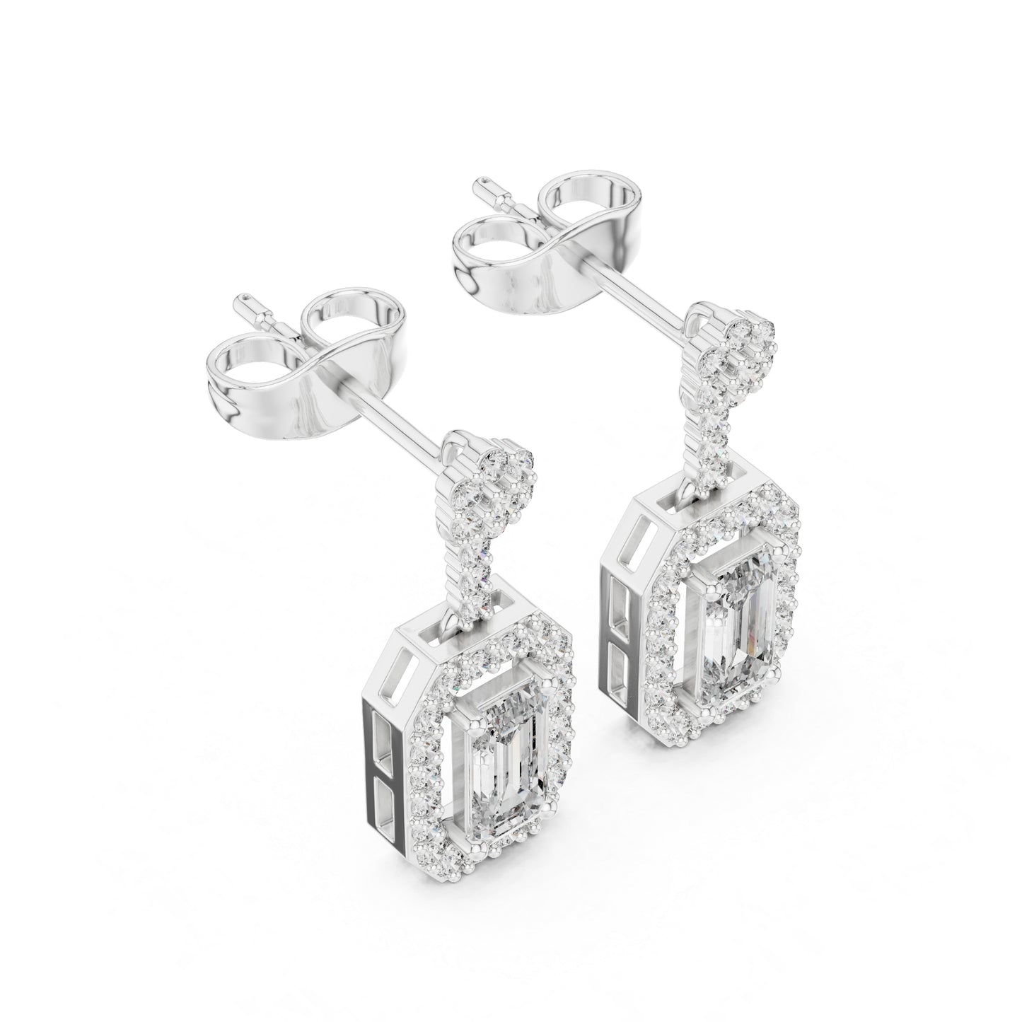 14K Yellow Gold Round & Oval Lab-Grown Diamond Engagement Earrings for Women | Pure Carat