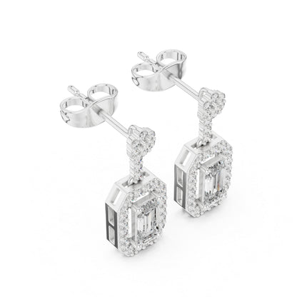 14K Yellow Gold Round & Oval Lab-Grown Diamond Engagement Earrings for Women | Pure Carat