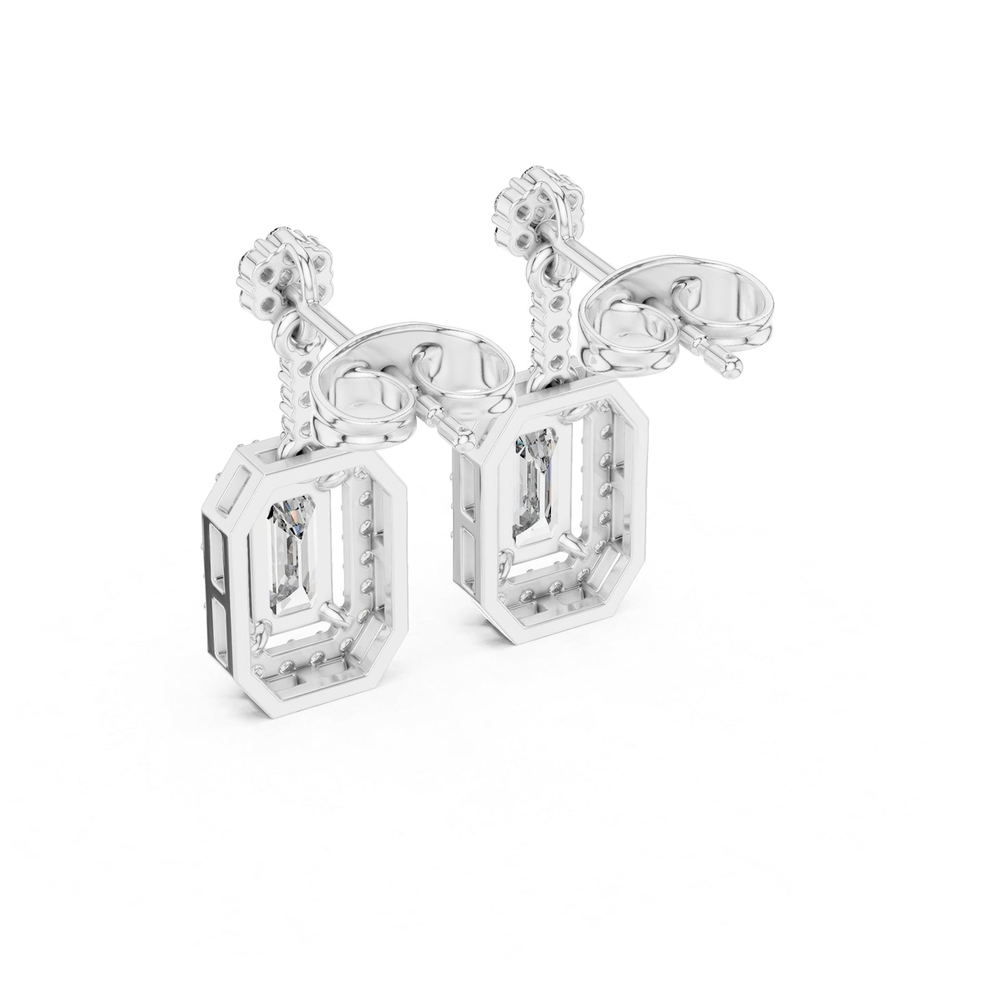 14K Yellow Gold Round & Oval Lab-Grown Diamond Engagement Earrings for Women | Pure Carat
