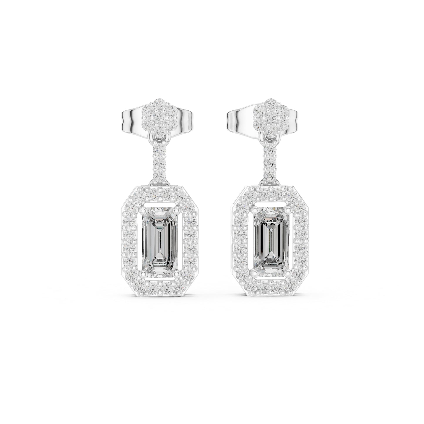 14K Yellow Gold Round & Oval Lab-Grown Diamond Engagement Earrings for Women | Pure Carat
