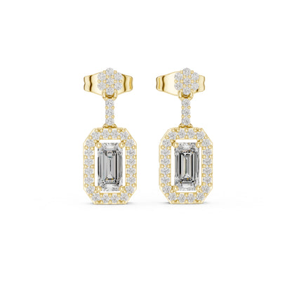 14K Yellow Gold Round & Oval Lab-Grown Diamond Engagement Earrings for Women | Pure Carat