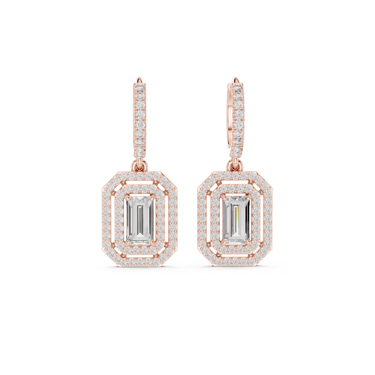 14K Yellow Gold Round Lab-Grown Diamond Engagement Earrings for Women | Pure Carat