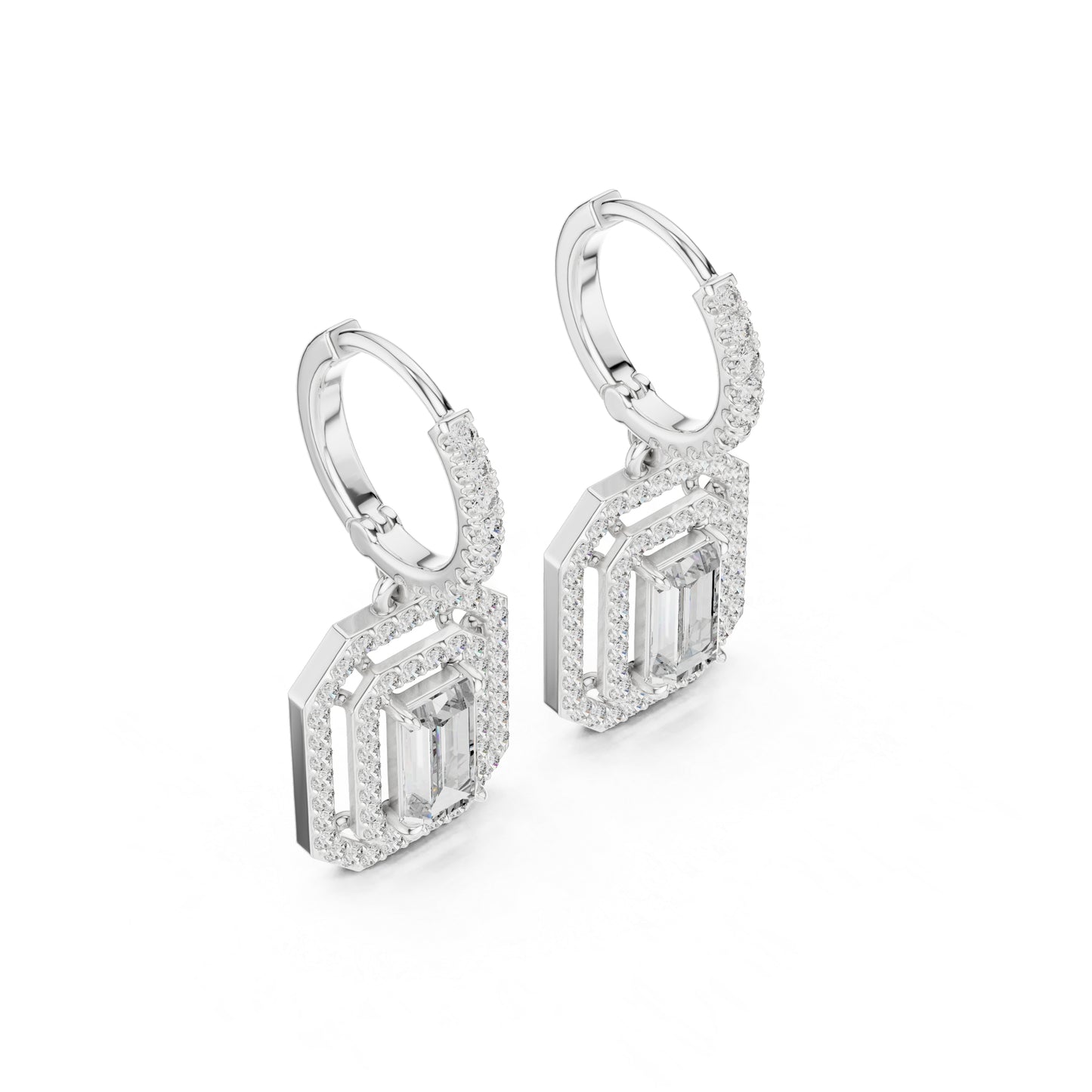 14K Yellow Gold Round Lab-Grown Diamond Engagement Earrings for Women | Pure Carat