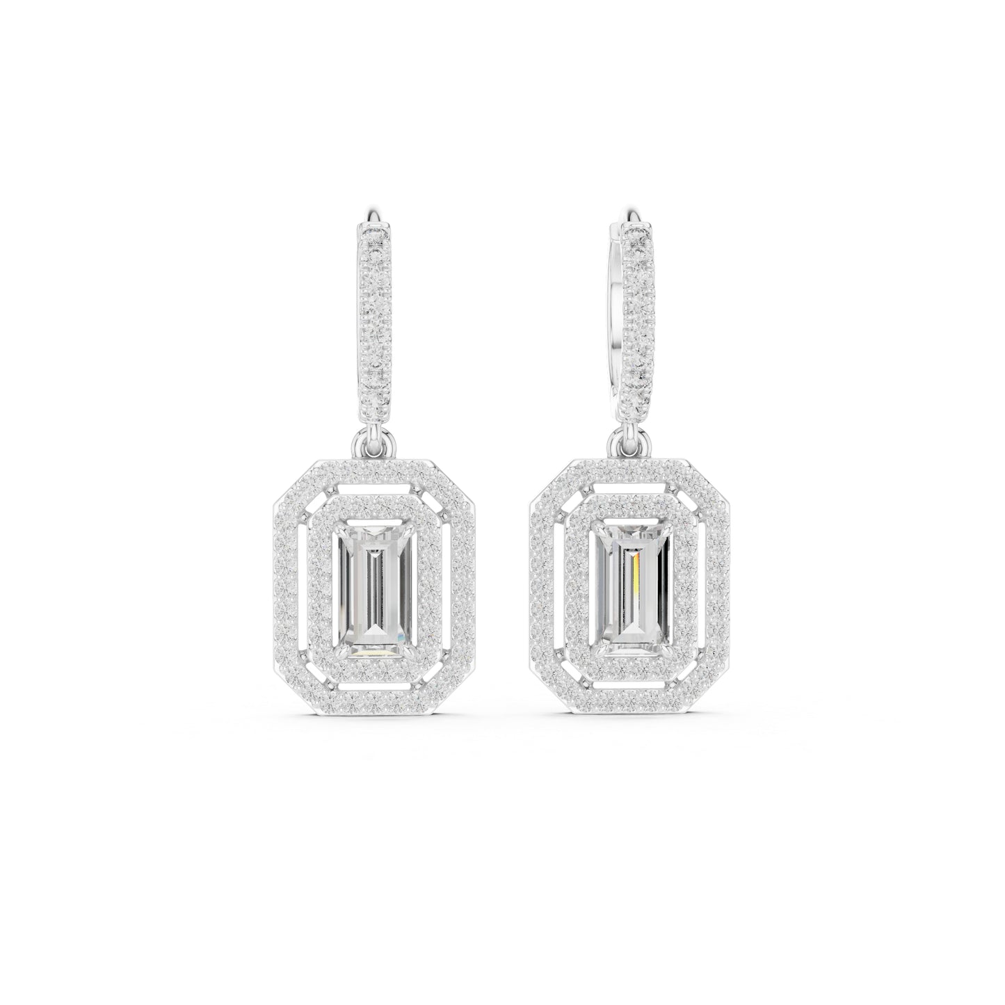 14K Yellow Gold Round Lab-Grown Diamond Engagement Earrings for Women | Pure Carat