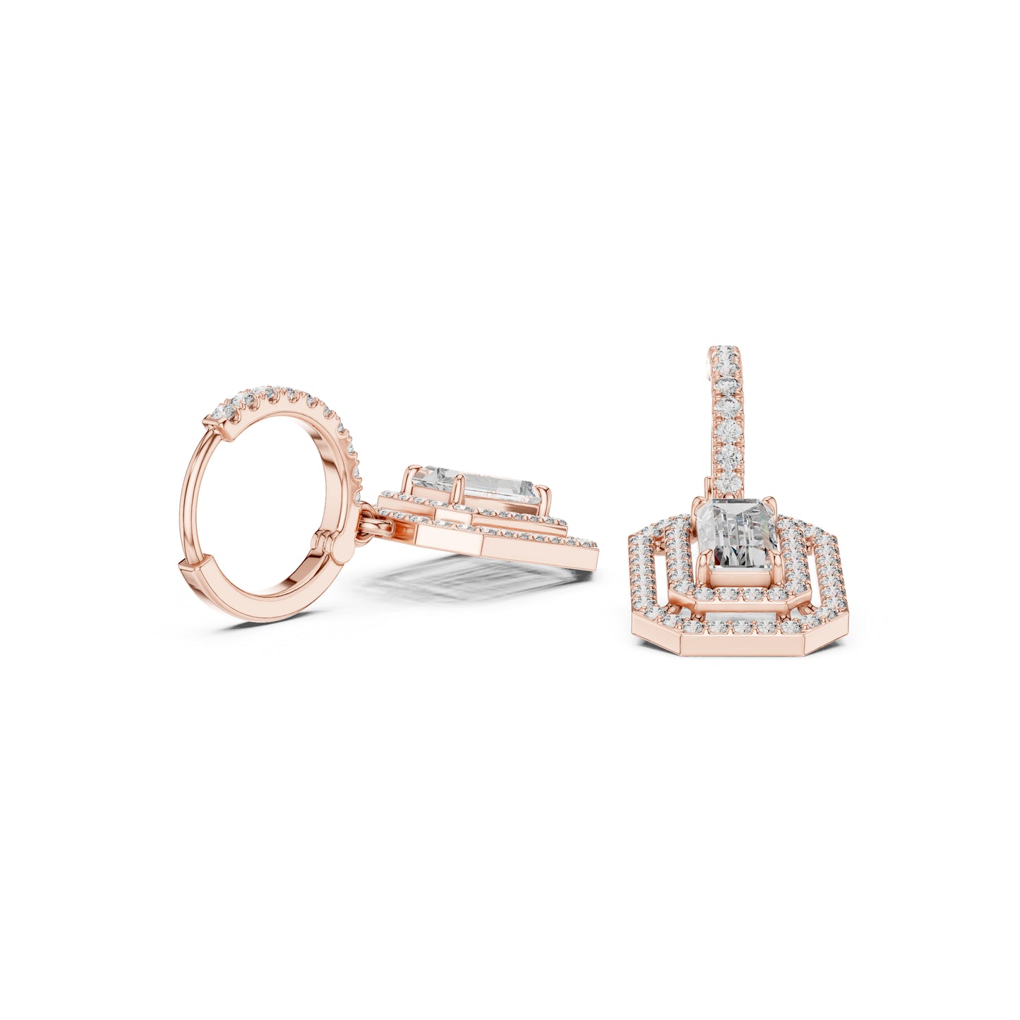 14K Yellow Gold Round Lab-Grown Diamond Engagement Earrings for Women | Pure Carat