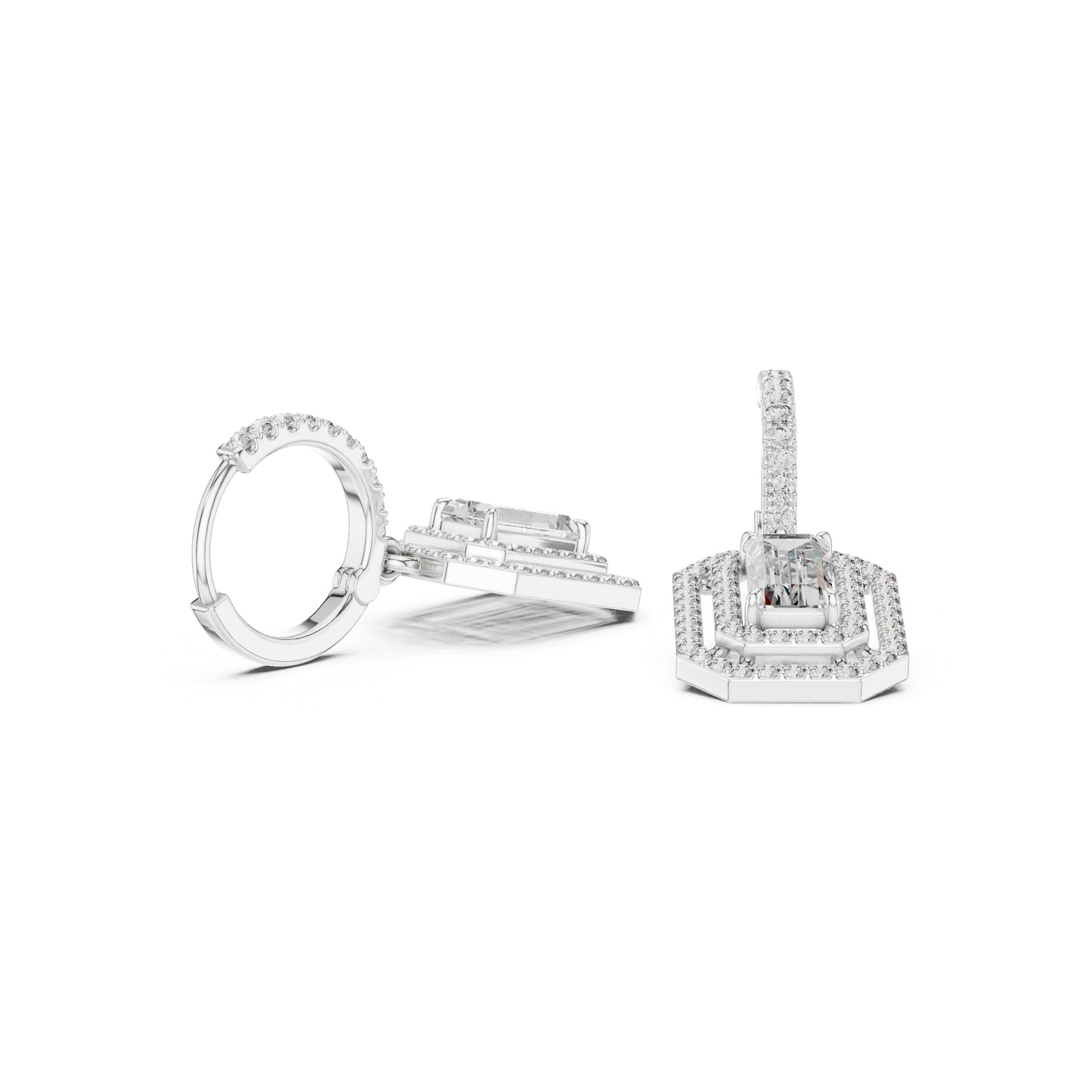 14K Yellow Gold Round Lab-Grown Diamond Engagement Earrings for Women | Pure Carat