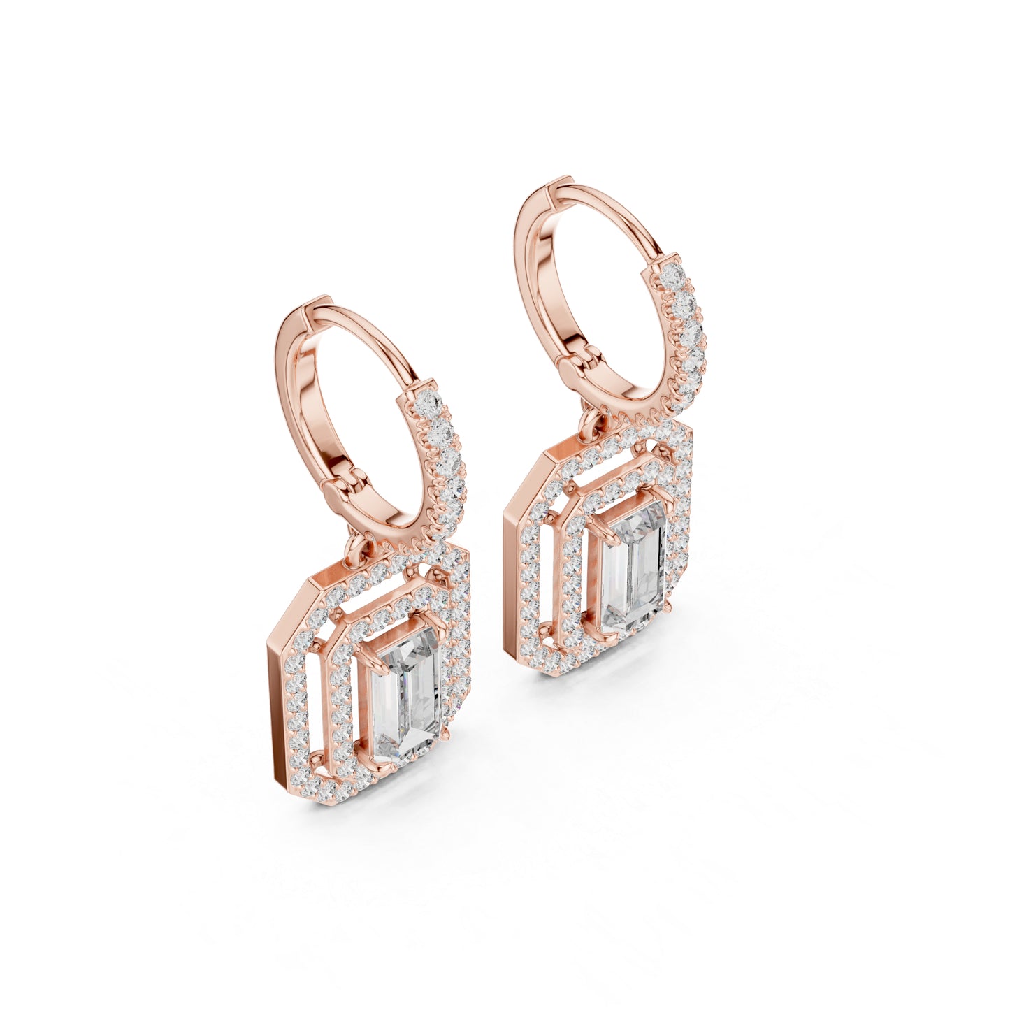 14K Yellow Gold Round Lab-Grown Diamond Engagement Earrings for Women | Pure Carat
