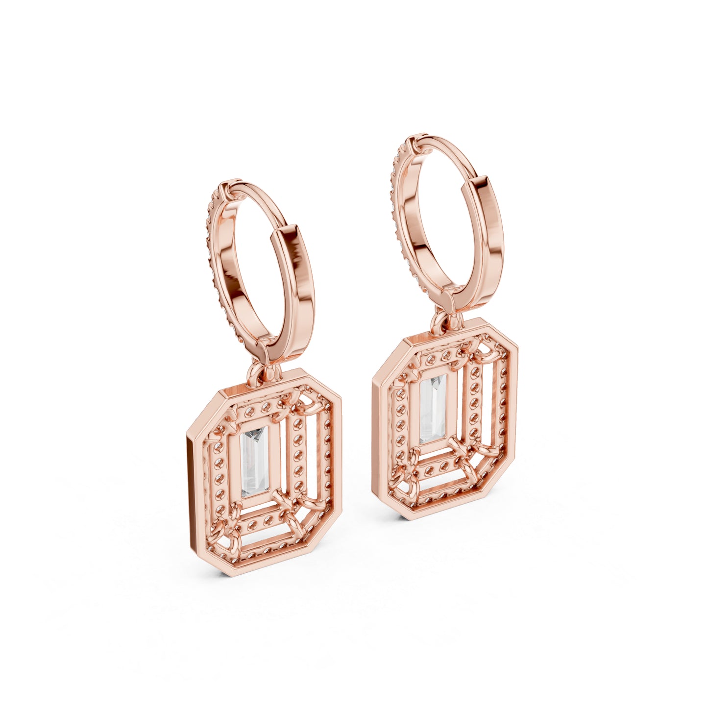 14K Yellow Gold Round Lab-Grown Diamond Engagement Earrings for Women | Pure Carat