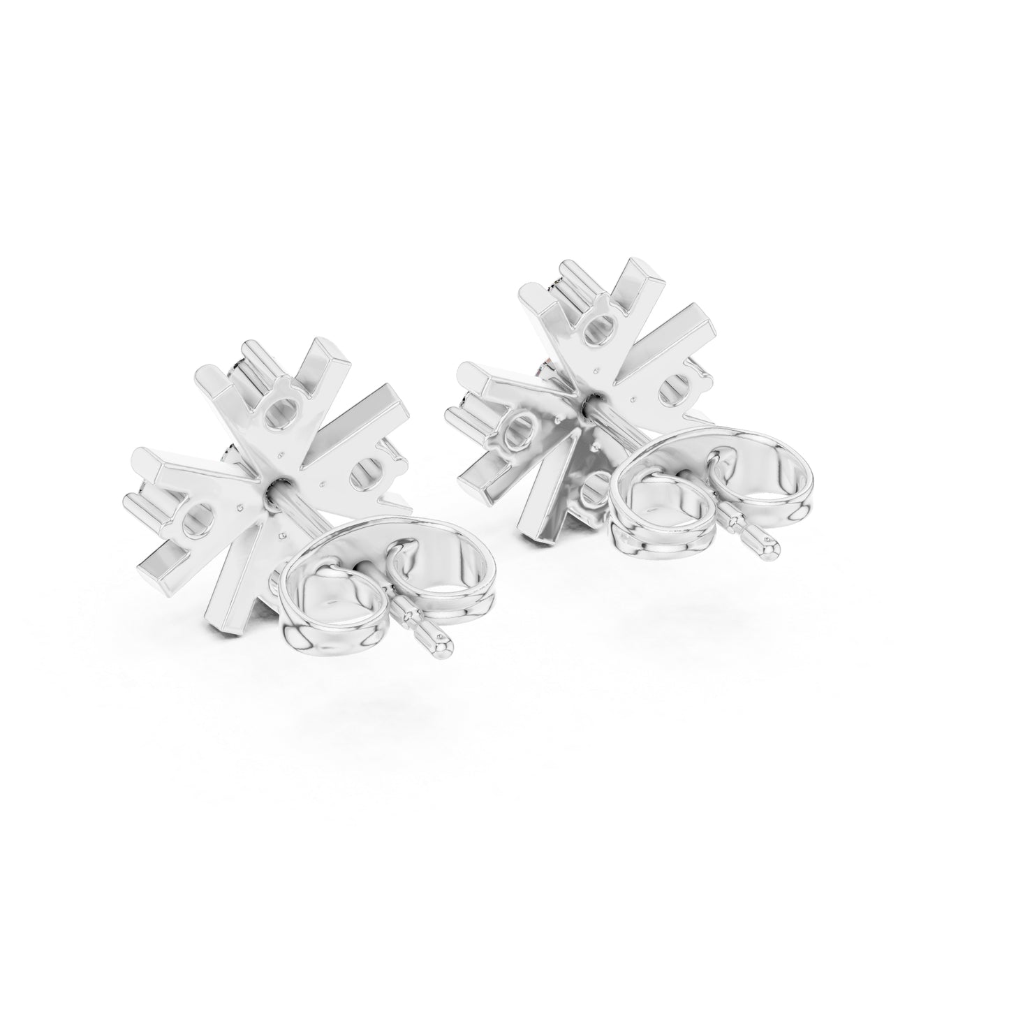 18K Rose Gold Round Lab-Grown Diamond Everyday Wear Earrings for Women | Pure Carat