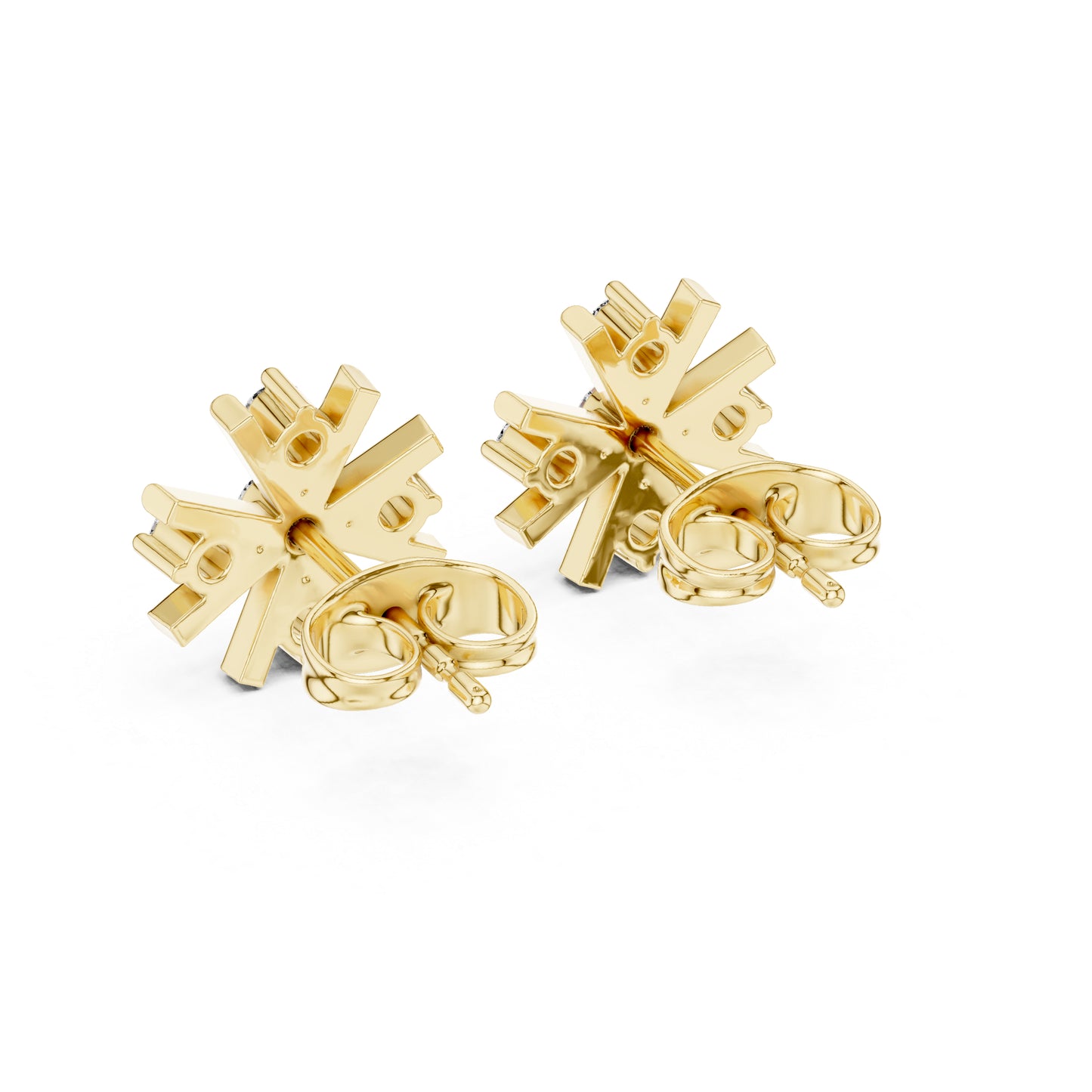 18K Rose Gold Round Lab-Grown Diamond Everyday Wear Earrings for Women | Pure Carat