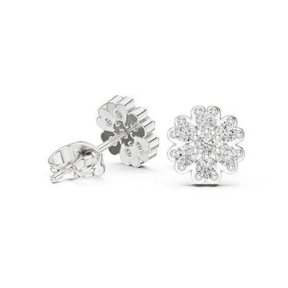 14K Yellow Gold Round Lab-Grown Diamond Everyday Wear Earrings for Women | Pure Carat