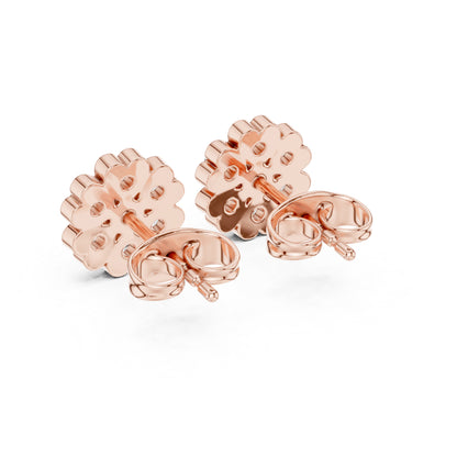 14K Yellow Gold Round Lab-Grown Diamond Everyday Wear Earrings for Women | Pure Carat