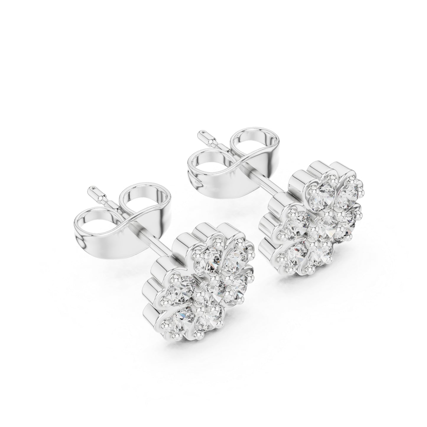 14K Yellow Gold Round Lab-Grown Diamond Everyday Wear Earrings for Women | Pure Carat