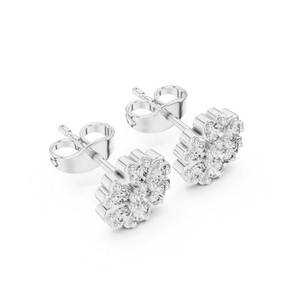 14K Yellow Gold Round Lab-Grown Diamond Everyday Wear Earrings for Women | Pure Carat