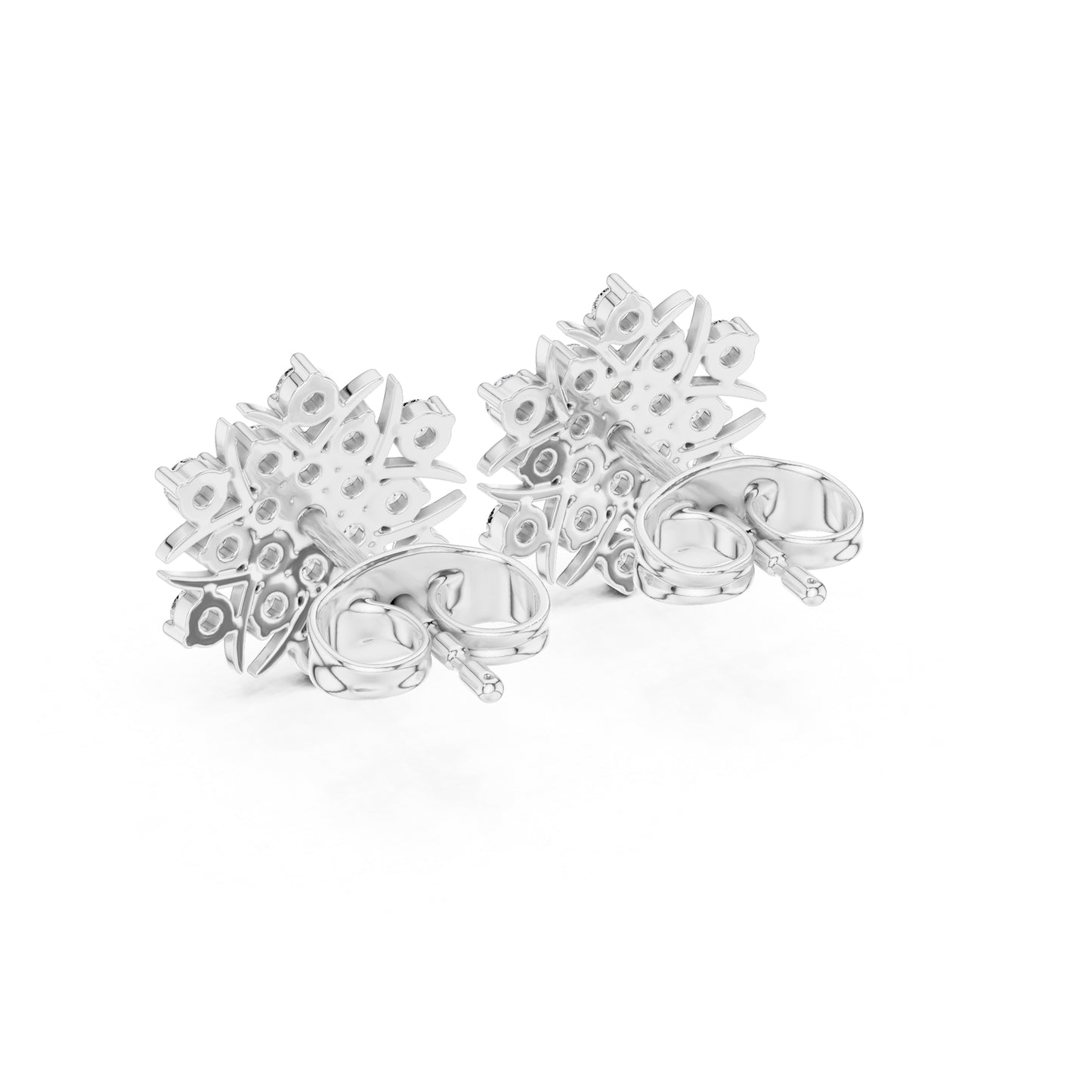18K Yellow Gold Round Lab-Grown Diamond Engagement Earrings for Women | Pure Carat