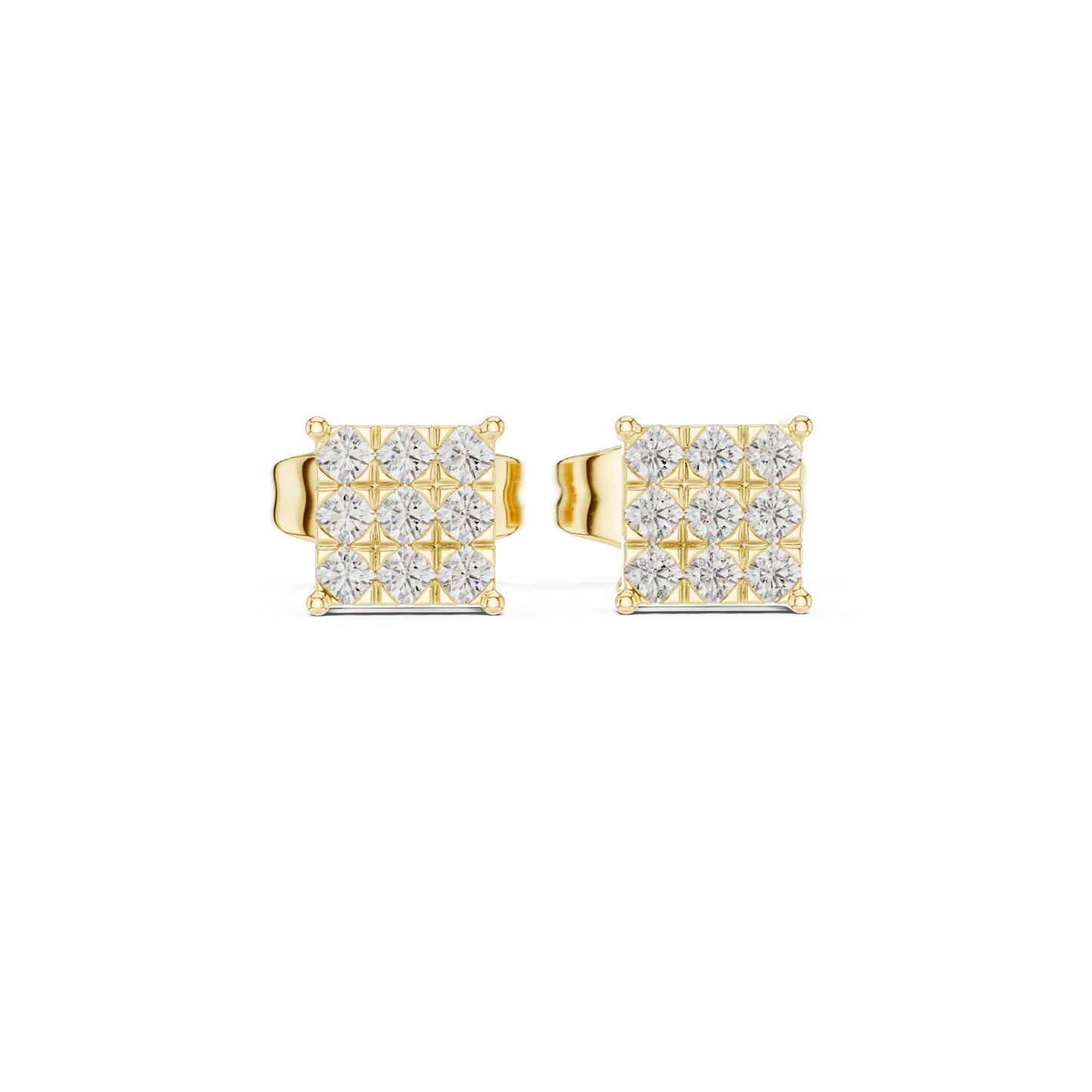 14K White Gold Round Lab-Grown Diamond Wedding Earrings for Women | Pure Carat