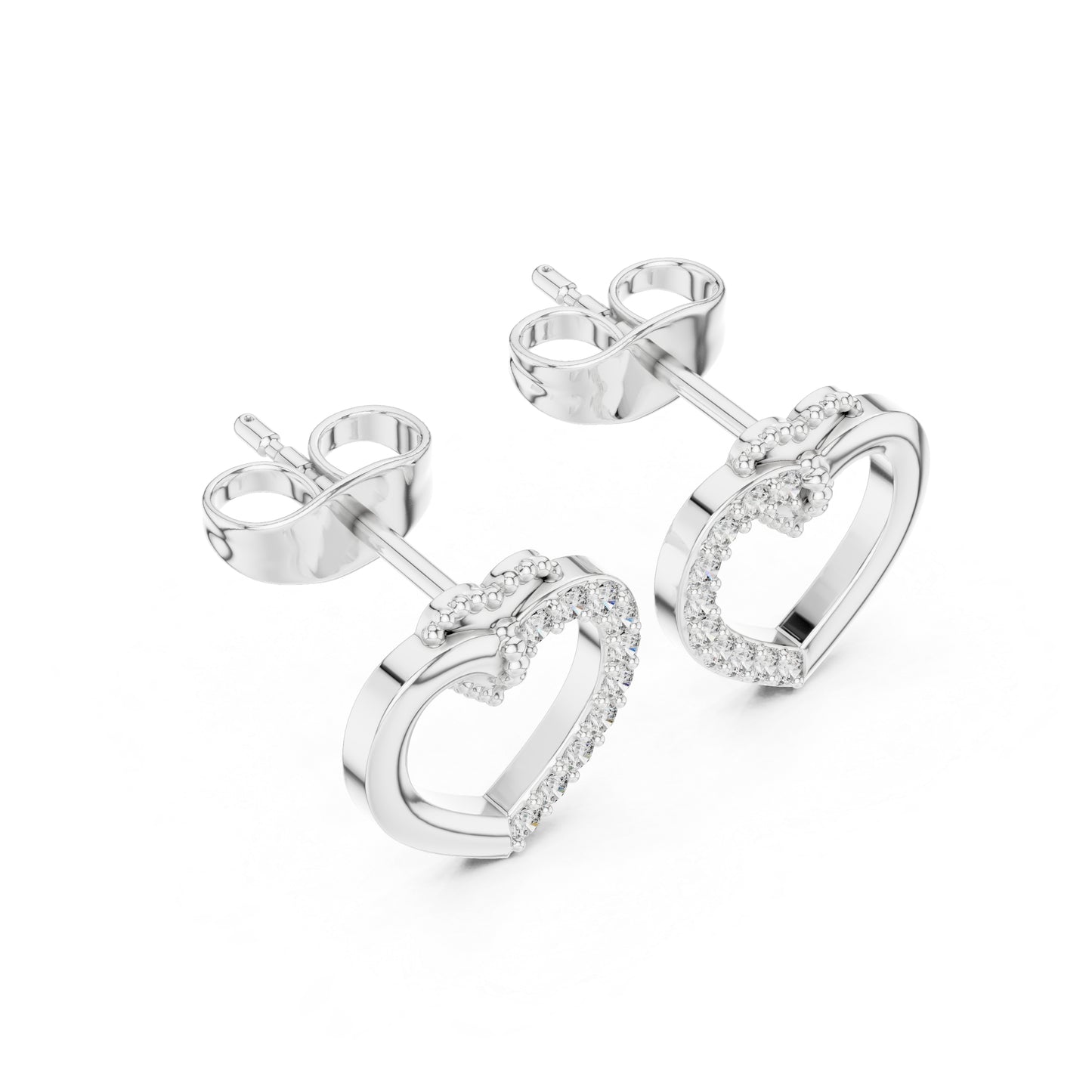 18K Rose Gold Round Lab-Grown Diamond Everyday Wear Earrings for Women | Pure Carat