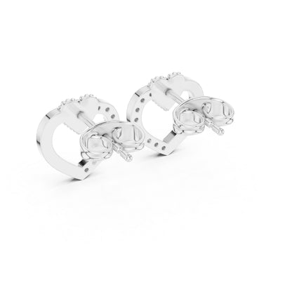 18K Rose Gold Round Lab-Grown Diamond Everyday Wear Earrings for Women | Pure Carat