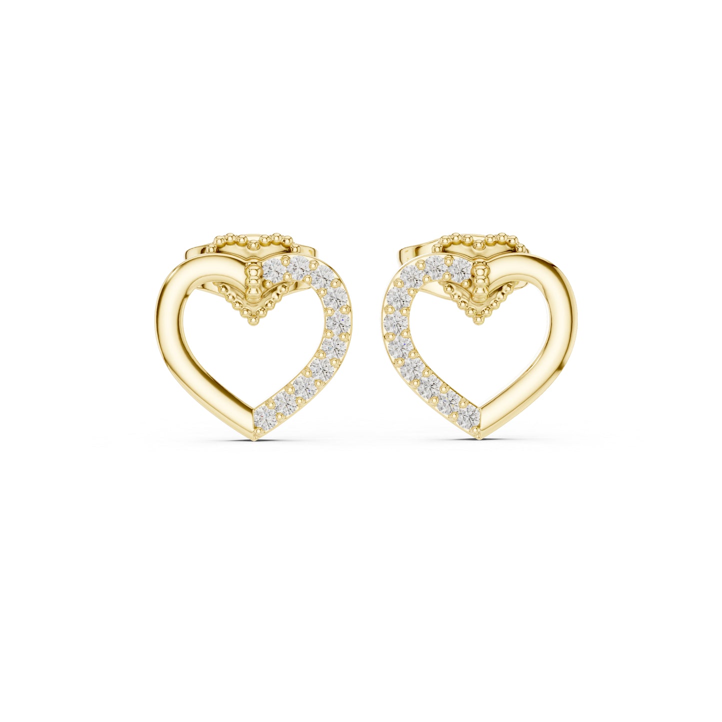 18K Rose Gold Round Lab-Grown Diamond Everyday Wear Earrings for Women | Pure Carat