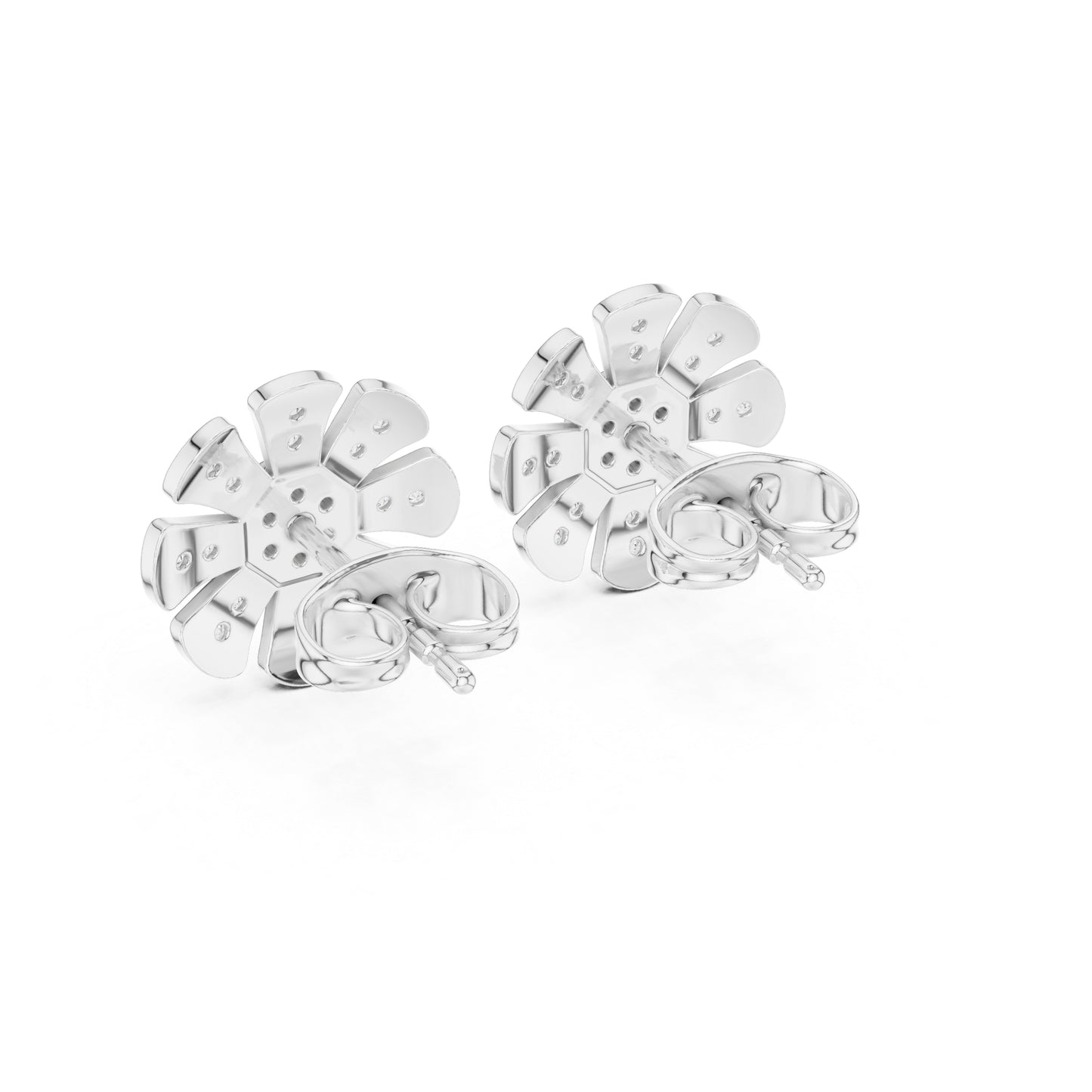 18K Yellow Gold Round Lab-Grown Diamond Everyday Wear Earrings for Women | Pure Carat