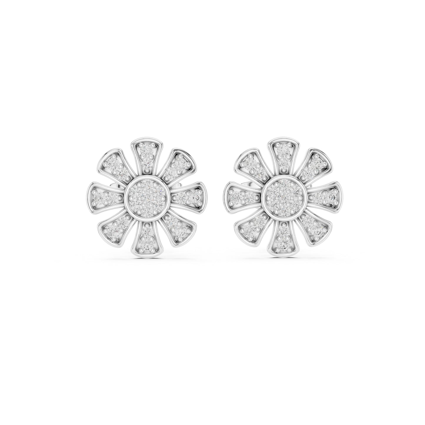 18K Yellow Gold Round Lab-Grown Diamond Everyday Wear Earrings for Women | Pure Carat