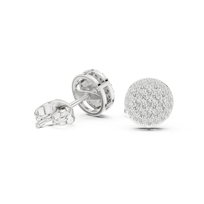 14K White Gold Round Lab-Grown Diamond Engagement Earrings for Women | Pure Carat