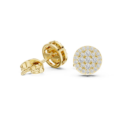 14K White Gold Round Lab-Grown Diamond Engagement Earrings for Women | Pure Carat