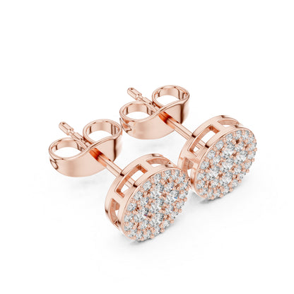 14K White Gold Round Lab-Grown Diamond Engagement Earrings for Women | Pure Carat