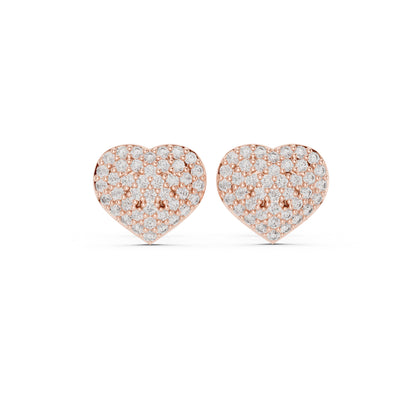 14K Yellow Gold Round Lab-Grown Diamond Everyday Wear Earrings for Women | Pure Carat