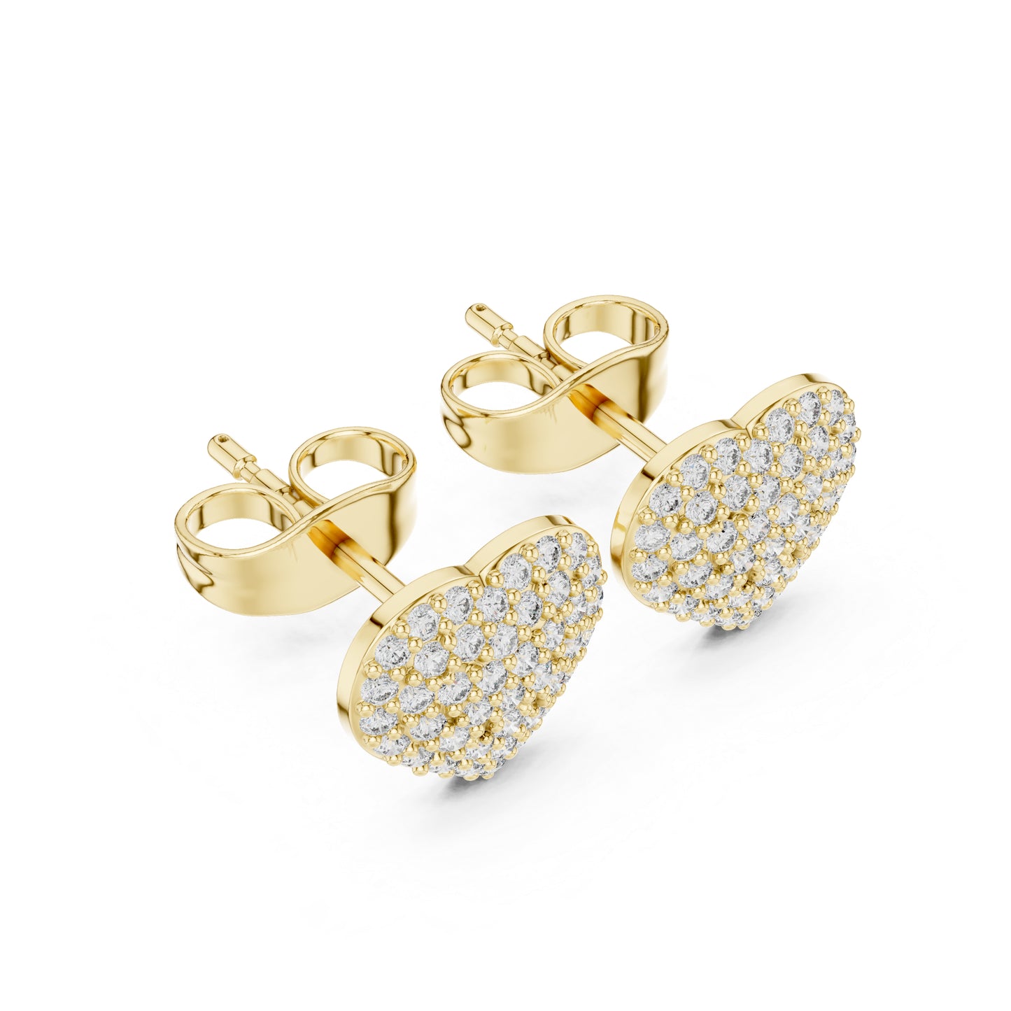 14K Yellow Gold Round Lab-Grown Diamond Everyday Wear Earrings for Women | Pure Carat
