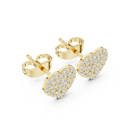 14K Yellow Gold Round Lab-Grown Diamond Everyday Wear Earrings for Women | Pure Carat