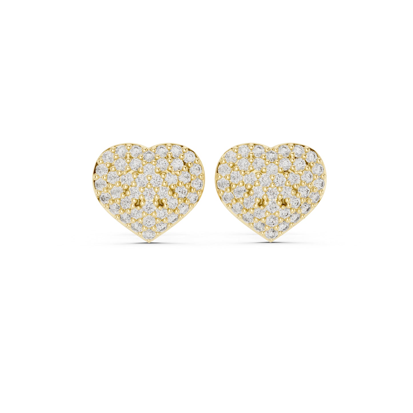 14K Yellow Gold Round Lab-Grown Diamond Everyday Wear Earrings for Women | Pure Carat