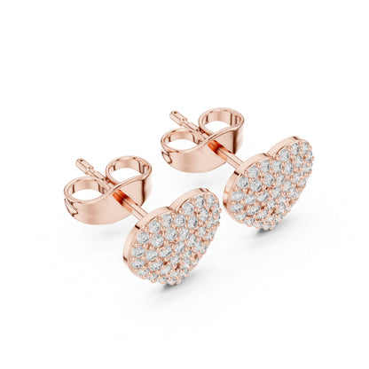 14K Yellow Gold Round Lab-Grown Diamond Everyday Wear Earrings for Women | Pure Carat