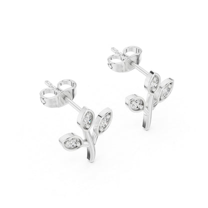 18K Rose Gold Round Lab-Grown Diamond Everyday Wear Earrings for Women | Pure Carat