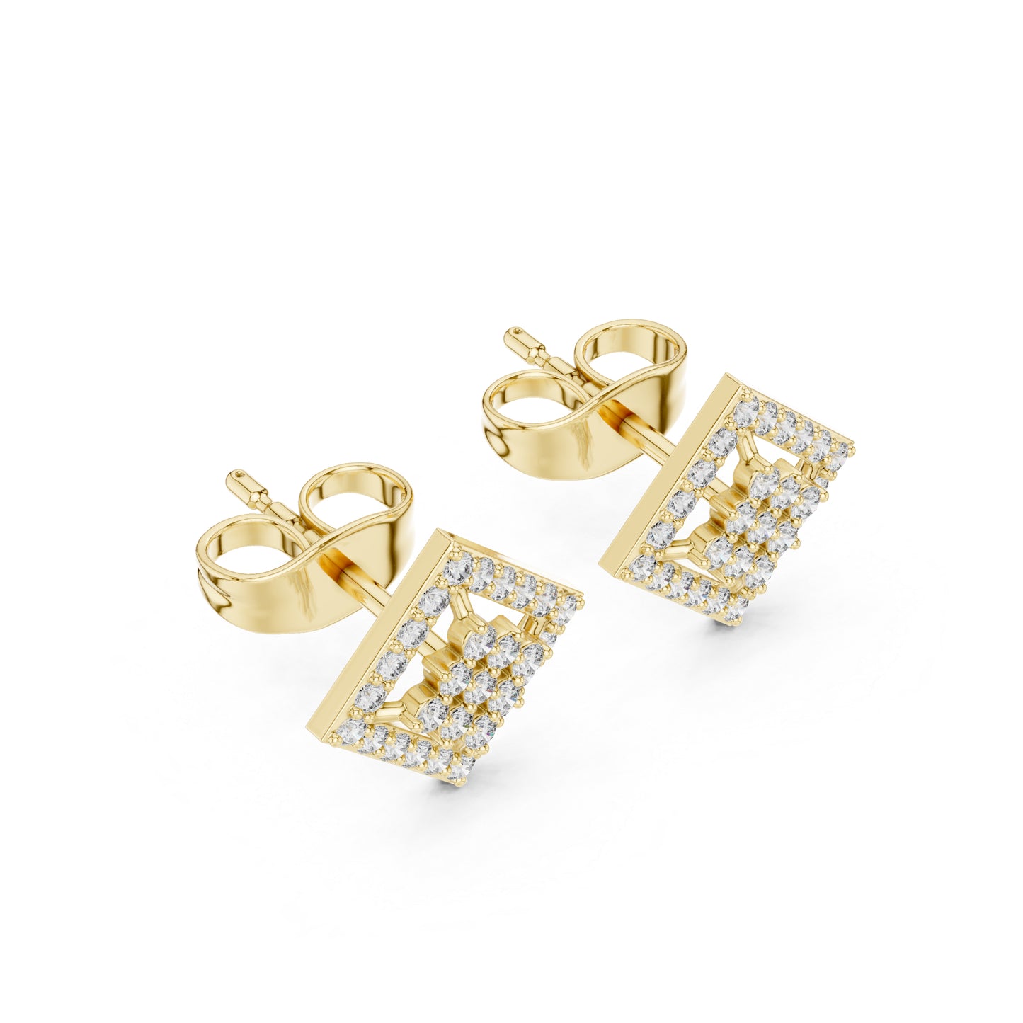 14K Yellow Gold Round Lab-Grown Diamond Everyday Wear Earrings for Women | Pure Carat