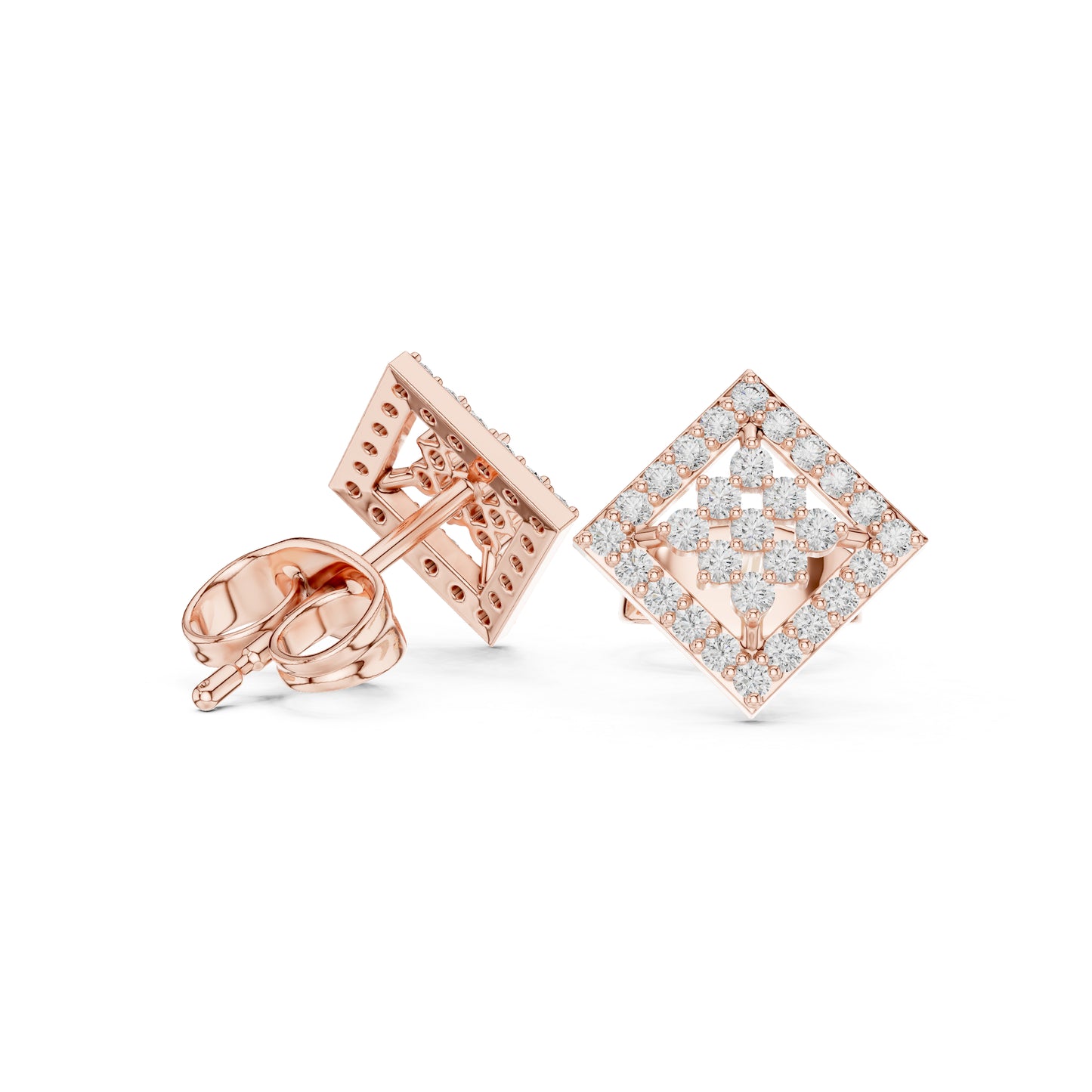 14K Yellow Gold Round Lab-Grown Diamond Everyday Wear Earrings for Women | Pure Carat