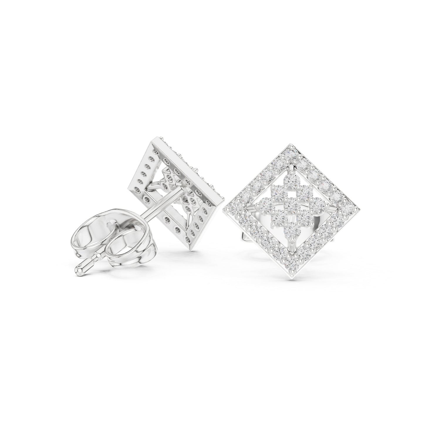 14K Yellow Gold Round Lab-Grown Diamond Everyday Wear Earrings for Women | Pure Carat