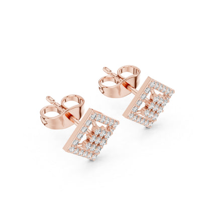 14K Yellow Gold Round Lab-Grown Diamond Everyday Wear Earrings for Women | Pure Carat
