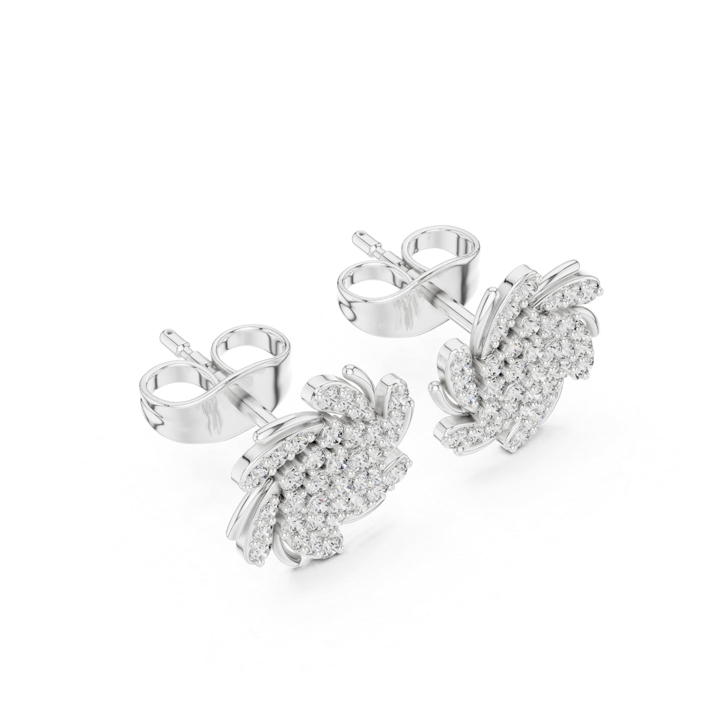 18K Yellow Gold Round Lab-Grown Diamond Engagement Earrings for Women | Pure Carat