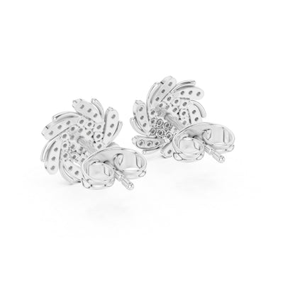 18K Yellow Gold Round Lab-Grown Diamond Engagement Earrings for Women | Pure Carat