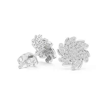 18K Yellow Gold Round Lab-Grown Diamond Engagement Earrings for Women | Pure Carat