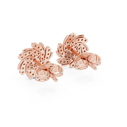 18K Yellow Gold Round Lab-Grown Diamond Engagement Earrings for Women | Pure Carat